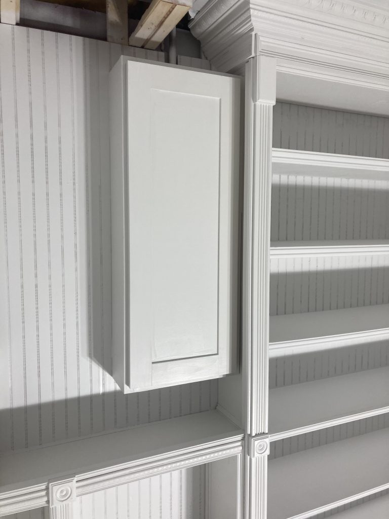 Custom cabinet built to house the water main shut off valve