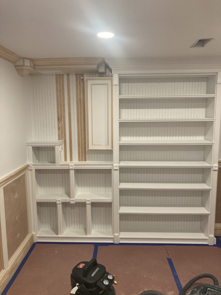 Built-in prepped for the final paint finish