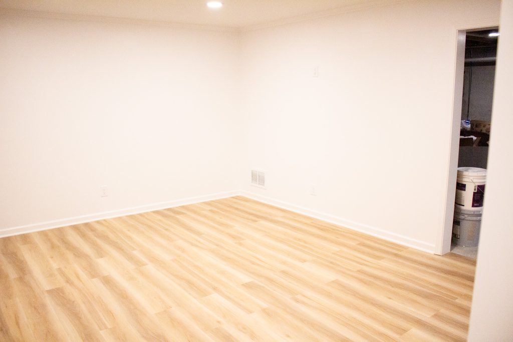 Finished basement family room