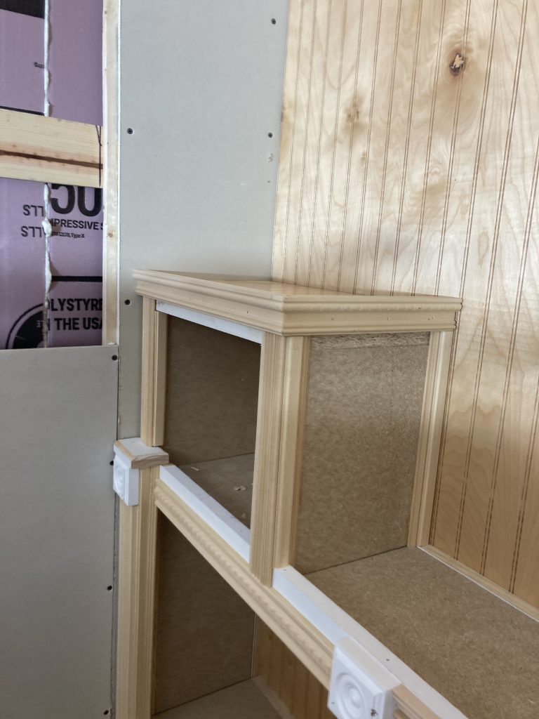 Dedicated shelf built to hold the family Bible and other special books