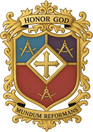 Reformation Contractors Guild crest, founding member badge